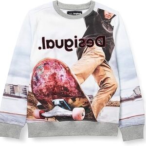 EUC Desigual Boys Tucan Skateboard Sweatshirt Size 11/12